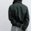Chaqueta tipo «dad» de imitación de piel Chaqueta tipo «dad» de imitación de piel