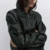 Chaqueta tipo «dad» de imitación de piel Chaqueta tipo «dad» de imitación de piel