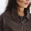 Chaqueta tipo «dad» de imitación de piel Chaqueta tipo «dad» de imitación de piel