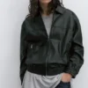 Chaqueta tipo «dad» de imitación de piel Chaqueta tipo «dad» de imitación de piel