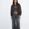 Chaqueta tipo «dad» de imitación de piel Chaqueta tipo «dad» de imitación de piel