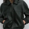 Chaqueta tipo «dad» de imitación de piel Chaqueta tipo «dad» de imitación de piel
