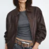 Chaqueta tipo «dad» de imitación de piel Chaqueta tipo «dad» de imitación de piel