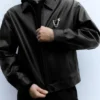 Chaqueta trucker de imitación de cuero