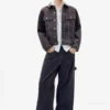Chaqueta vaquera tipo trucker con acabado flocado Chaqueta vaquera tipo trucker con acabado flocado