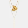 Collar tipo lariat con flor Collar tipo lariat con flor