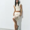 Falda midi estilo lencería Falda midi estilo lencería