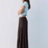 Falda midi fluida con paneles Falda midi fluida con paneles