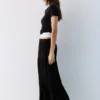 Falda midi fluida con paneles Falda midi fluida con paneles