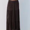 Falda midi fluida con paneles Falda midi fluida con paneles
