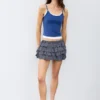 Falda-pantalón a cuadros con volantes Falda-pantalón a cuadros con volantes