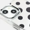 Funda para iPhone con lunares y acabado espejo