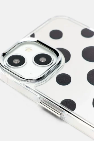 Funda para iPhone con lunares y acabado espejo