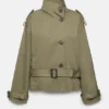 Gabardina corta de cuello alto Gabardina corta de cuello alto