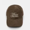 Gorra de pana marrón