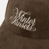 Gorra de pana marrón