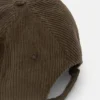 Gorra de pana marrón