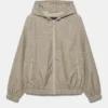Impermeable ligero a cuadros con capucha Impermeable ligero a cuadros con capucha