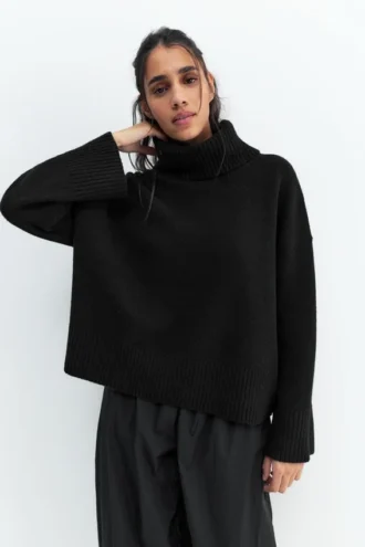 Jersey de cuello alto de punto suave