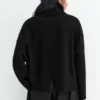 Jersey de cuello alto de punto suave Jersey de cuello alto de punto suave