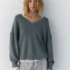 Jersey de cuello en V Jersey de cuello en V