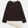 Jersey de encaje fino combinado