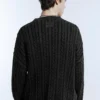 Jersey de punto trenzado con lavado ácido