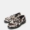 Mocasines de piel con estampado de vaca