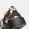 Mocasines de piel con estampado de vaca
