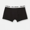Pack de 3 calzoncillos bóxer negros con cintura de neón