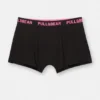 Pack de 3 calzoncillos bóxer negros con cintura de neón
