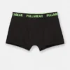 Pack de 3 calzoncillos bóxer negros con cintura de neón