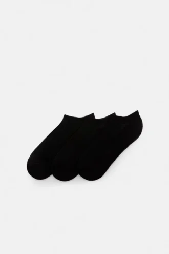 Pack de 3 pares de calcetines negros cortos