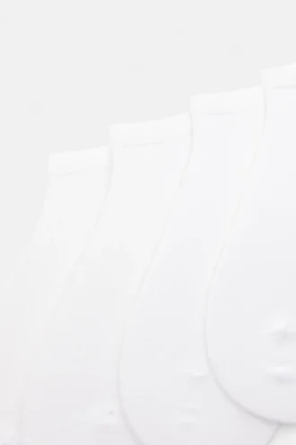 Pack de 4 pares de calcetines blancos hasta el tobillo Pack de 4 pares de calcetines blancos hasta el tobillo