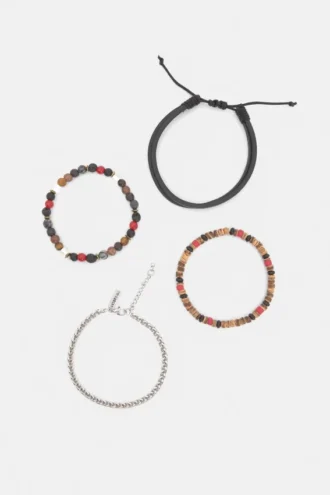 Pack de 4 pulseras de cuentas