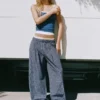 Pantalones a cuadros estilo pijama con pinzas Pantalones a cuadros estilo pijama con pinzas