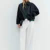 Pantalones blancos con doble pinza Pantalones blancos con doble pinza