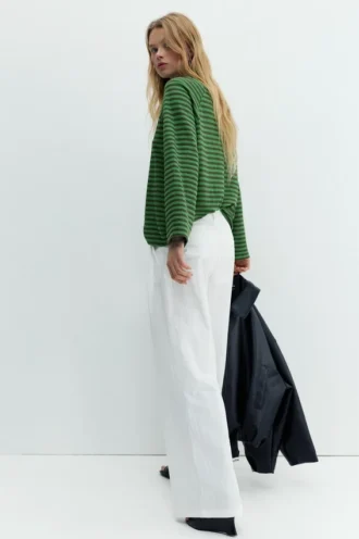 Pantalones blancos con doble pinza