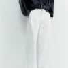 Pantalones blancos con doble pinza Pantalones blancos con doble pinza