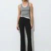 Pantalones bootcut de talle medio