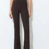 Pantalones bootcut de talle medio
