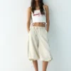 Pantalones capri técnicos de entrepierna baja