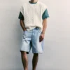 Pantalones Cortos de Bermudas vaqueras de corte estándar Pantalones Cortos de Bermudas vaqueras de corte estándar