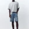 Pantalones Cortos de Bermudas vaqueras de corte estándar Pantalones Cortos de Bermudas vaqueras de corte estándar