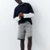 Pantalones Cortos de Bermudas vaqueras de corte estándar Pantalones Cortos de Bermudas vaqueras de corte estándar