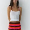 Pantalones Cortos de ganchillo a rayas