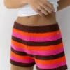Pantalones Cortos de ganchillo a rayas