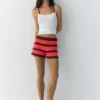 Pantalones Cortos de ganchillo a rayas
