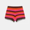 Pantalones Cortos de ganchillo a rayas