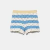 Pantalones Cortos de ganchillo a rayas